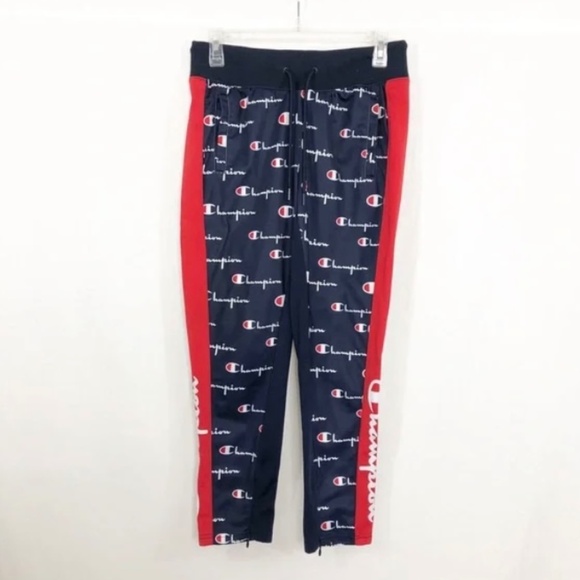 Champion Logo Zip Front Track Warm Up Jacket, Size XL Blue Red - Picture 4 of 4